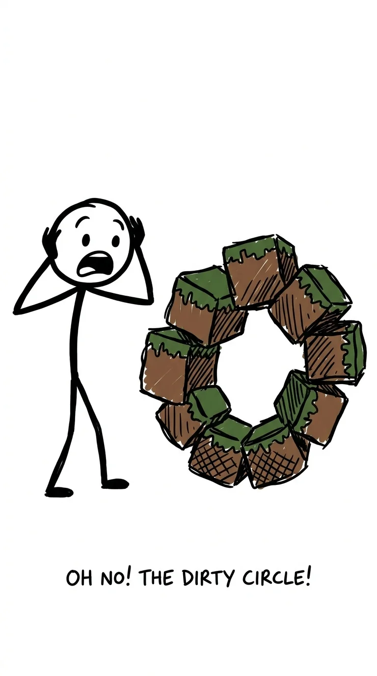 How To Build Perfect Circles In A Game Made Entirely Of Cubes Video Walkthrough
